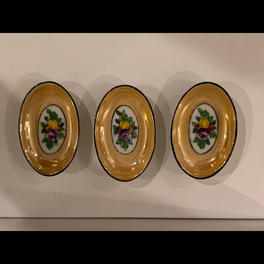 3 Miniature  Lusterware Noritake Bowls